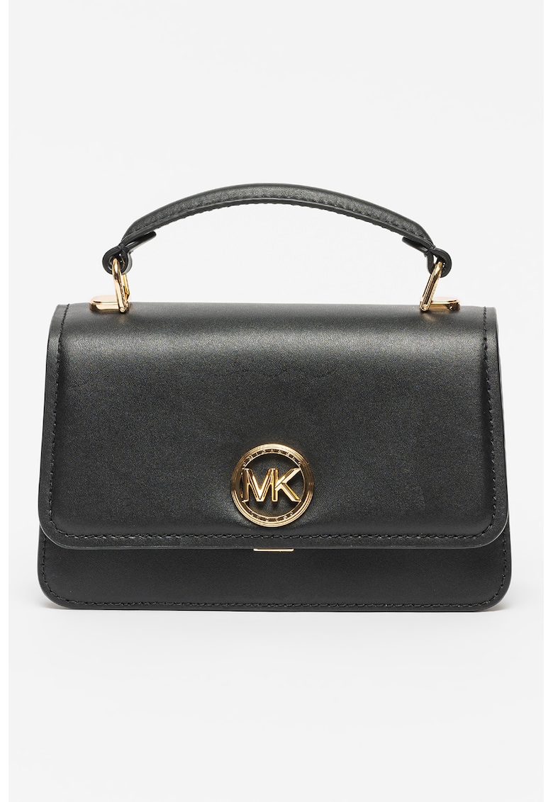 Geanta crossbody din piele cu aplicatie logo Delancey