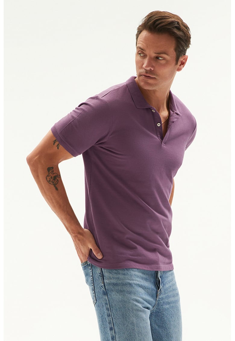 Tricou polo cu model uni