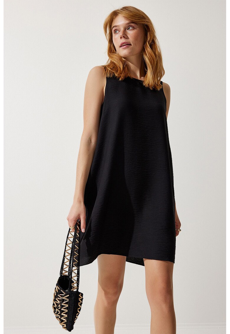Rochie din amestec de in cu croiala in A