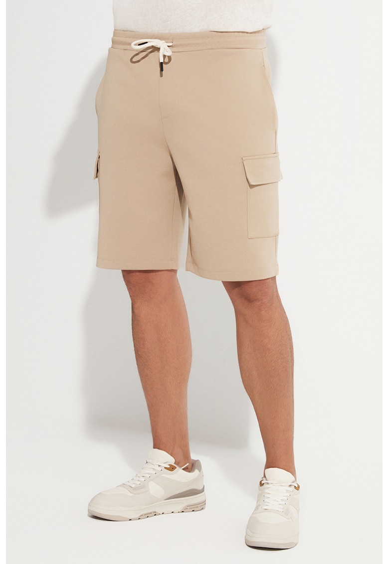 Pantaloni scurti cargo uni