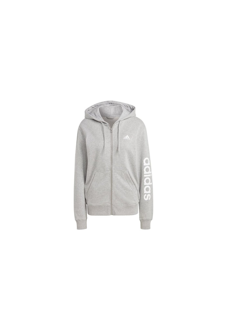 Hanorac cu fermoar si gluga  Essentials Linear Bumbac Gri