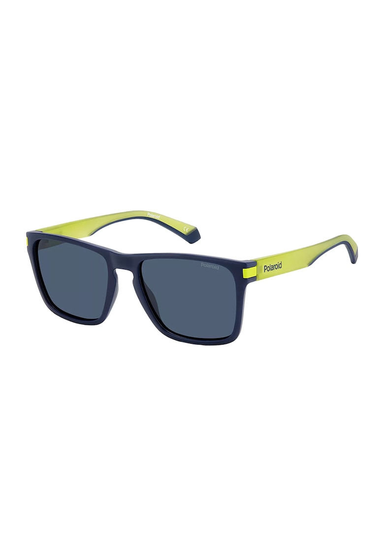 Ochelari de soare unisex polarizati - Verde lime/Bleumarin