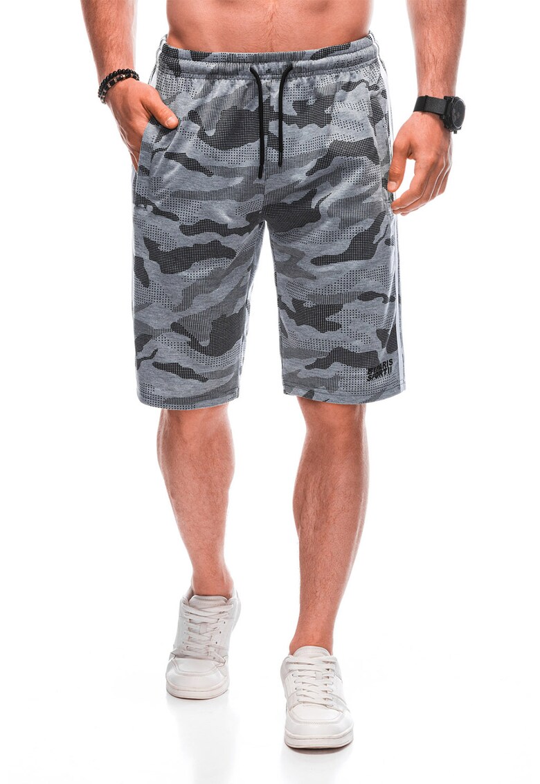 Pantaloni scurti cu buzunare oblice