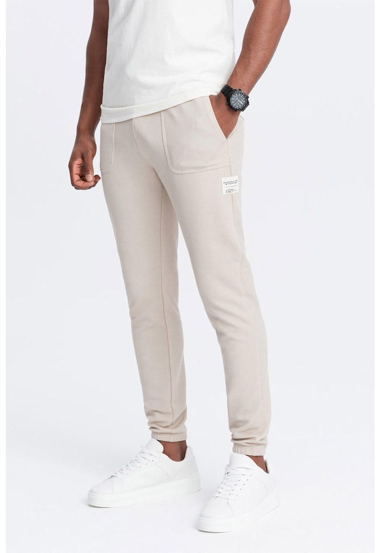 Pantaloni chino bej deschis