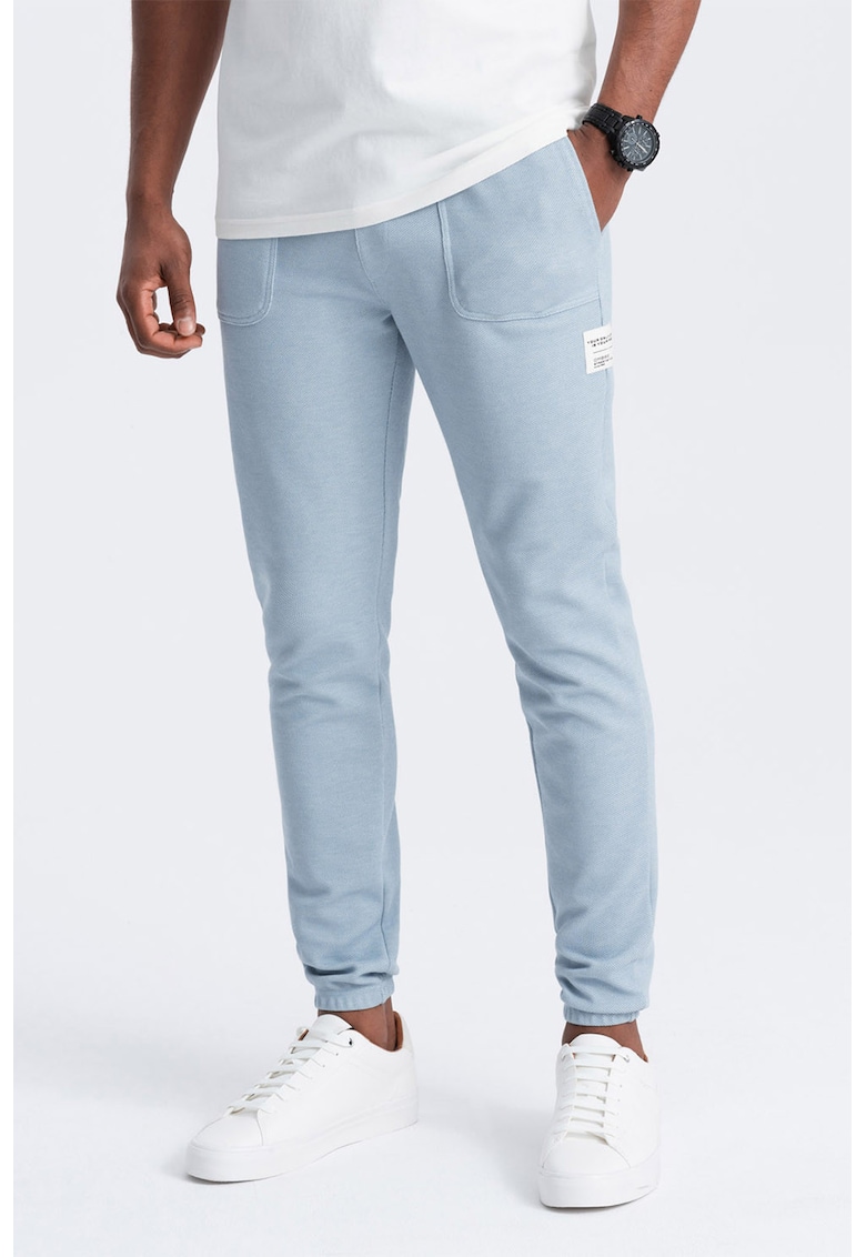 Pantaloni de trening cu talie ajustabila - Albastru pastel