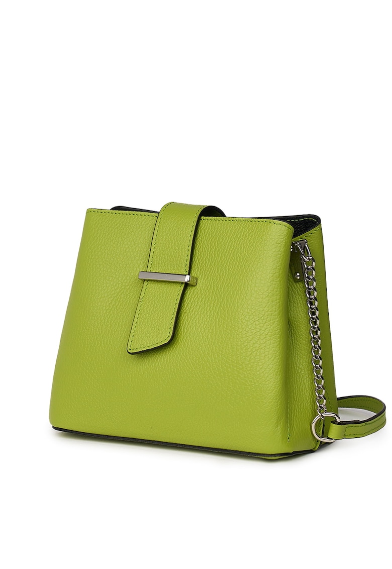 Mini poseta dama din piele Avery - Verde fistic