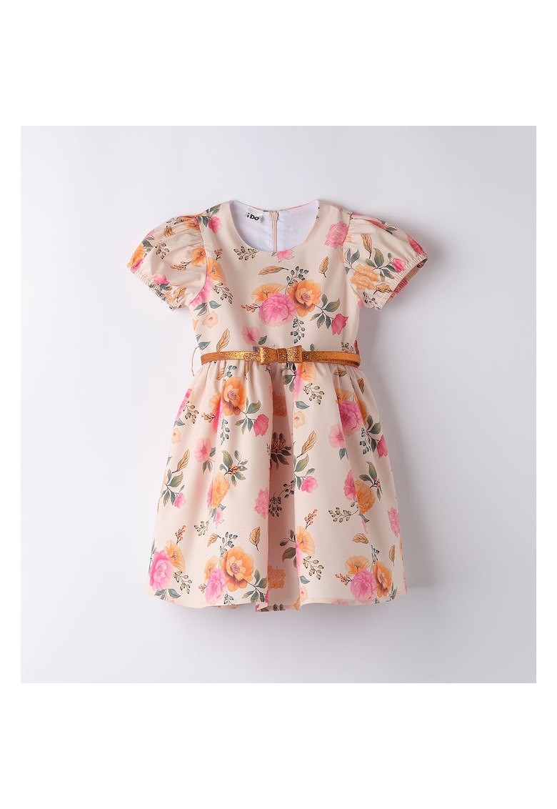 Rochie eleganta cu imprimeu floral pentru fete - 4.8320 - Portocaliu