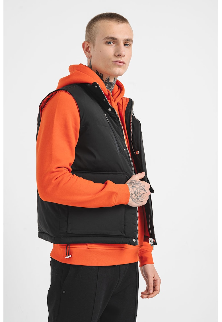 Vesta reversibila cu gluga si vatelina