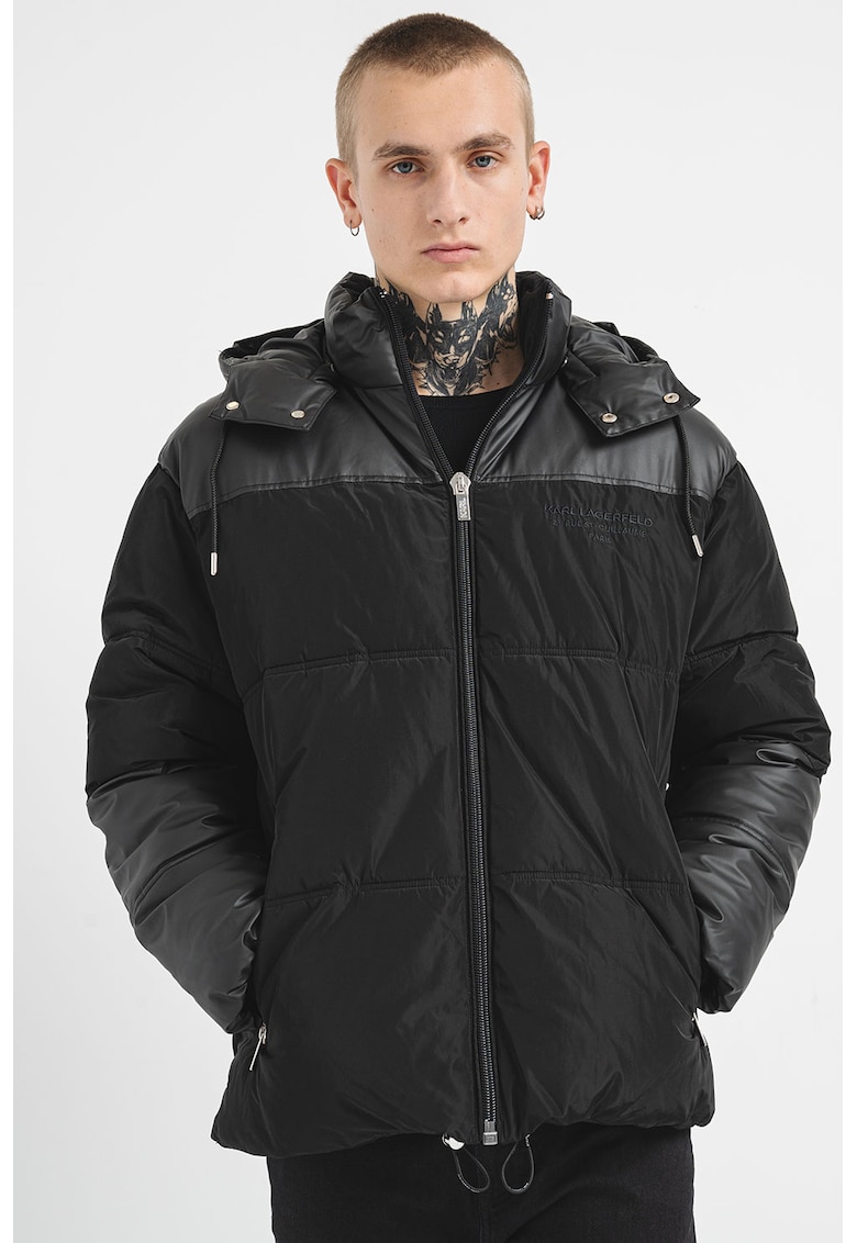 Geaca matlasata cu gluga si vatelina