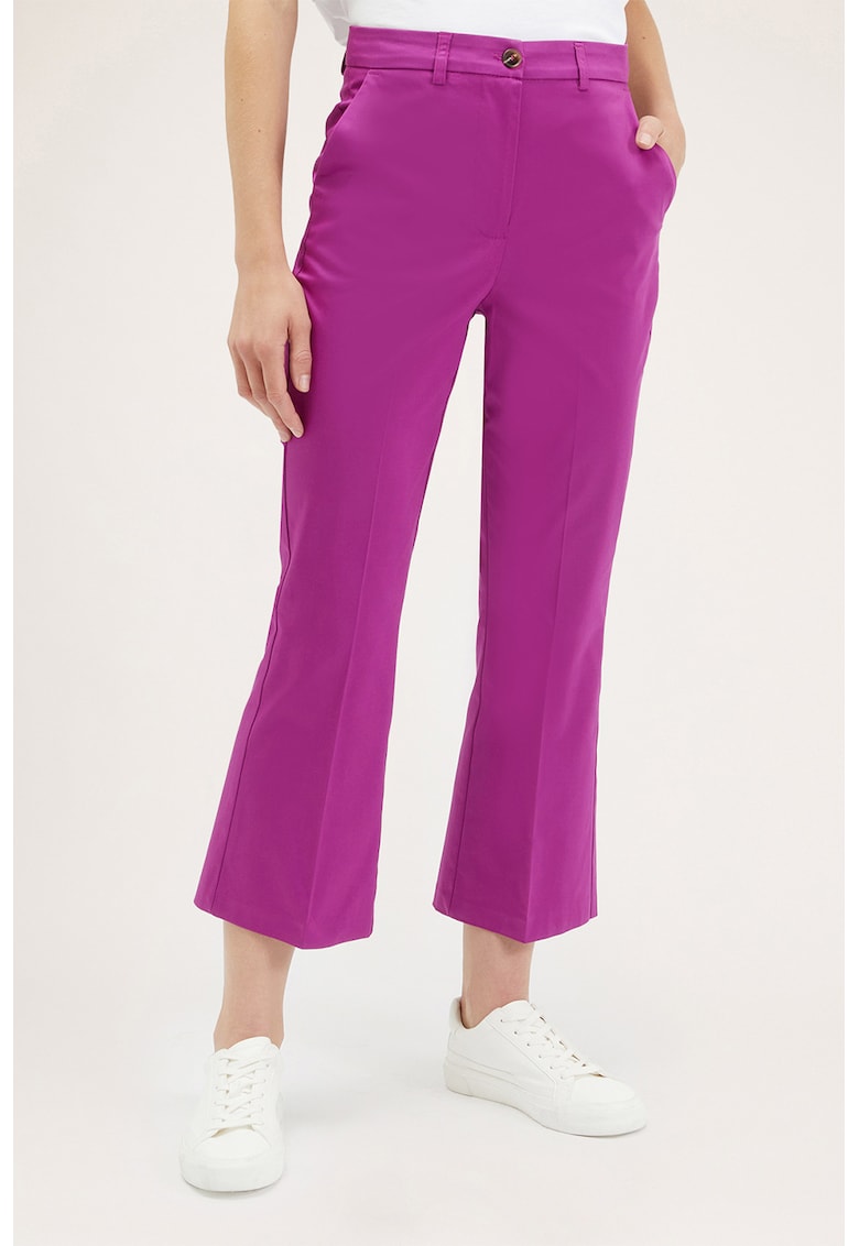 Pantaloni evazati crop