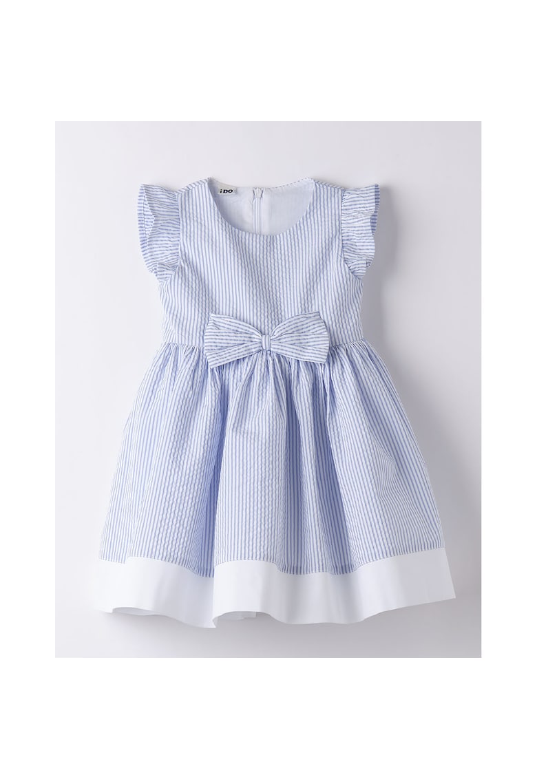 Rochie in dungi cu fundita pentru fete - 4.8751 - Albastru