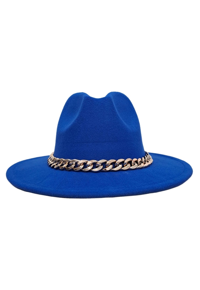 Palarie dama - albastra - cu lant auriu - Malaki -