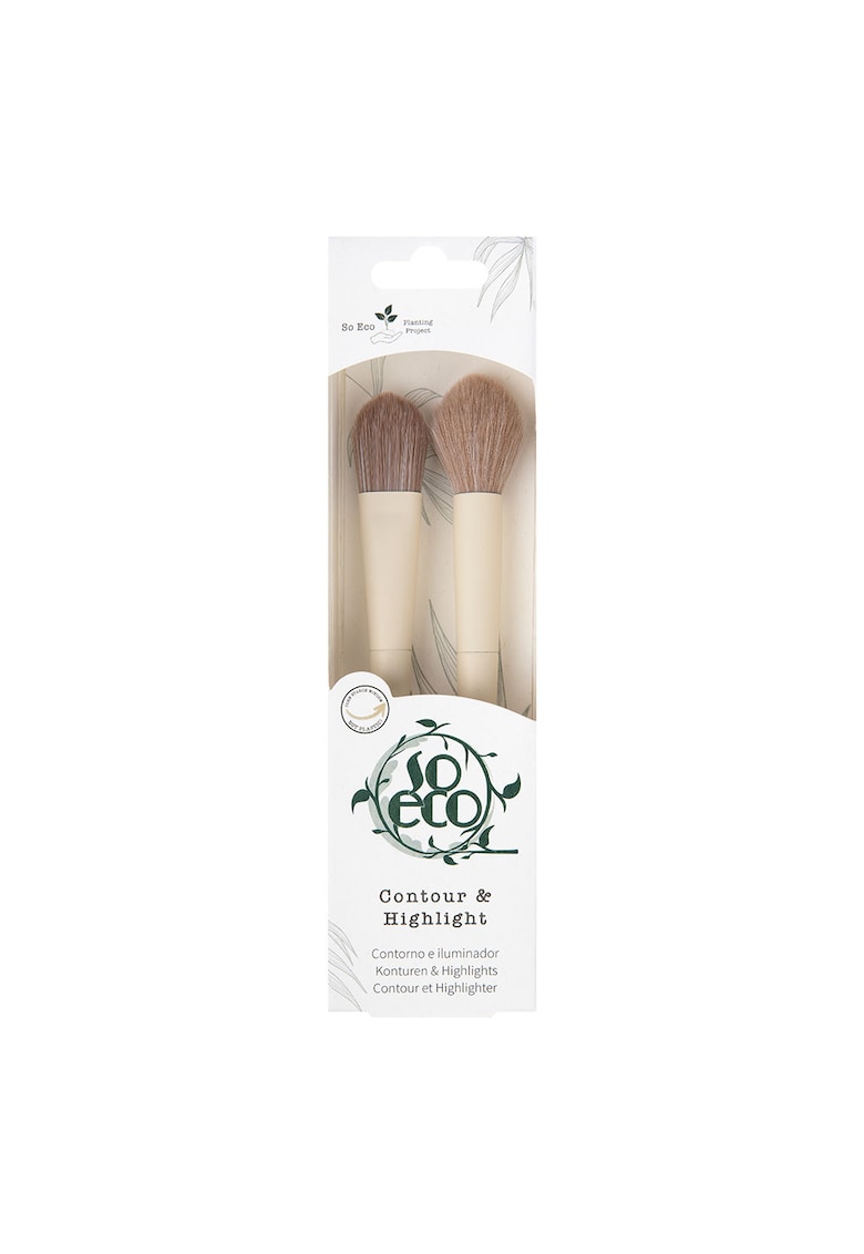 Set 2 Pensule Ecologice pentru Contour & Highlight -