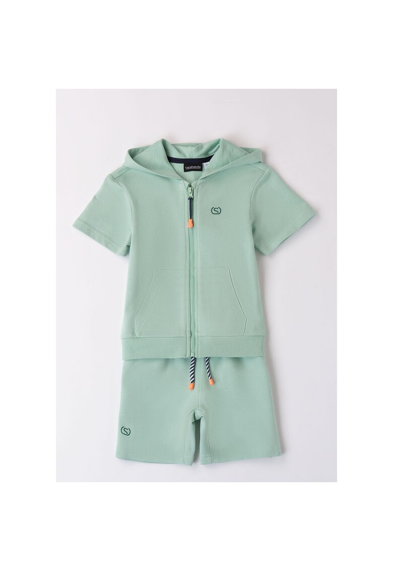 Compleu hanorac si pantaloni scurti pentru baiat - 0.8110 - Verde