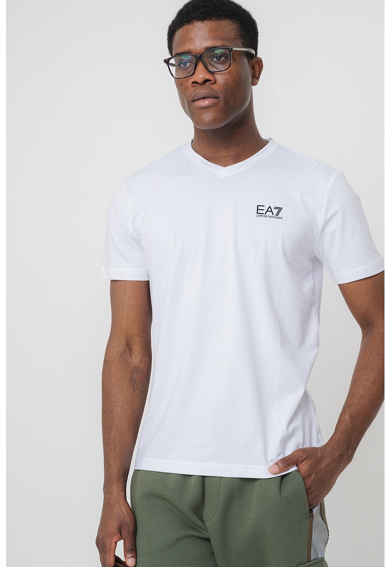 Tricou din amestec de bumbac cu logo