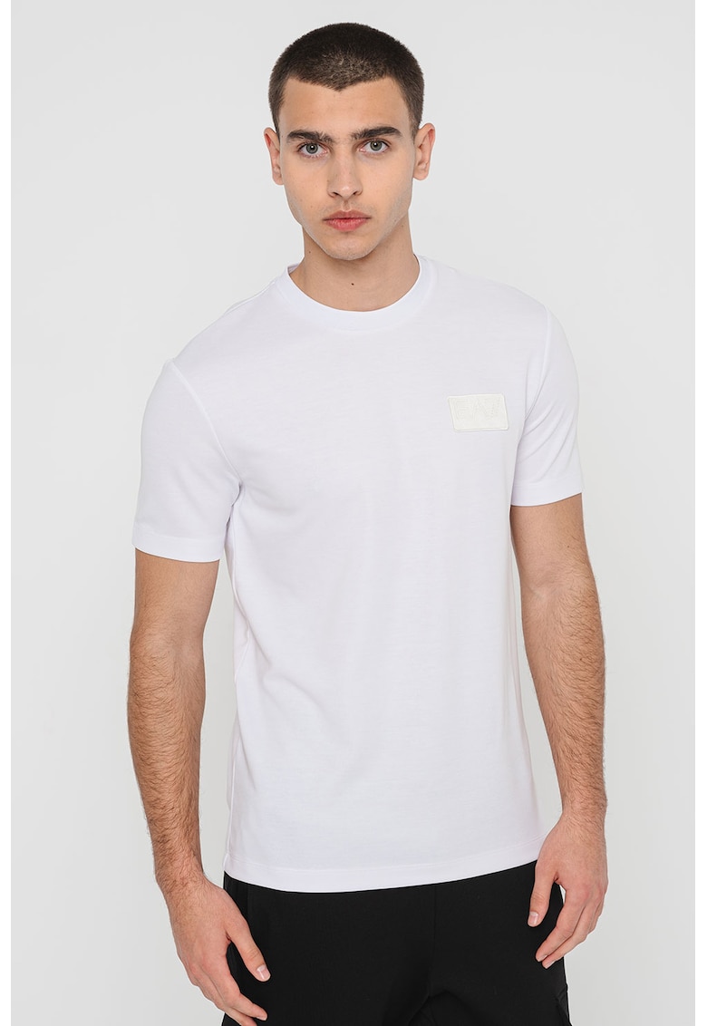 Tricou din amestec de lyocell cu logo