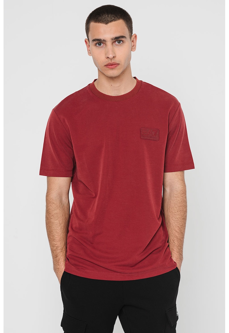 Tricou din amestec de lyocell cu logo