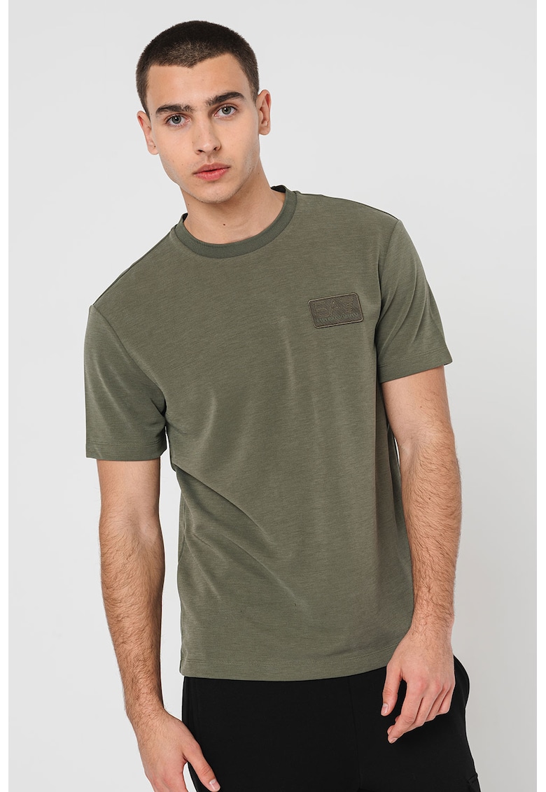 Tricou din amestec de lyocell cu logo