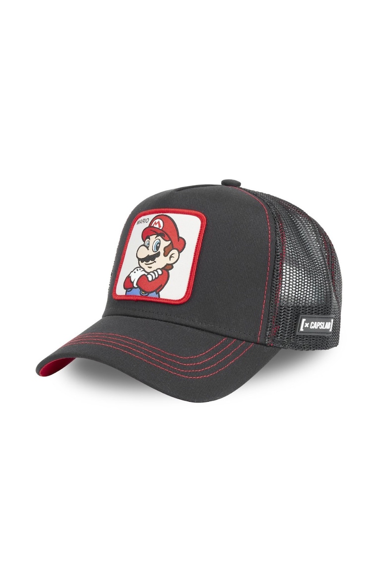 Sapca trucker barbati Super Mario - ajustabila - negru