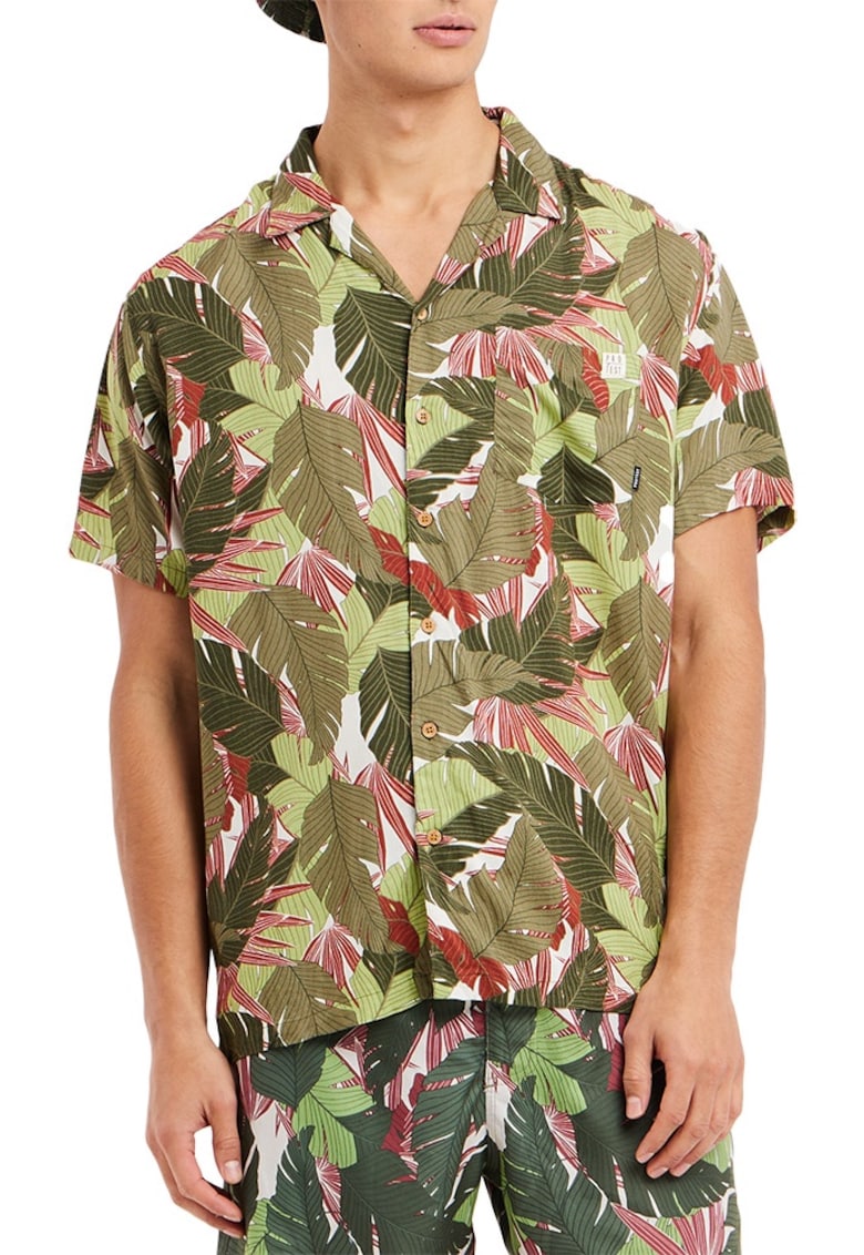 Camasa cu maneca scurta barbati - Viscoza - Multicolor - Multicolor