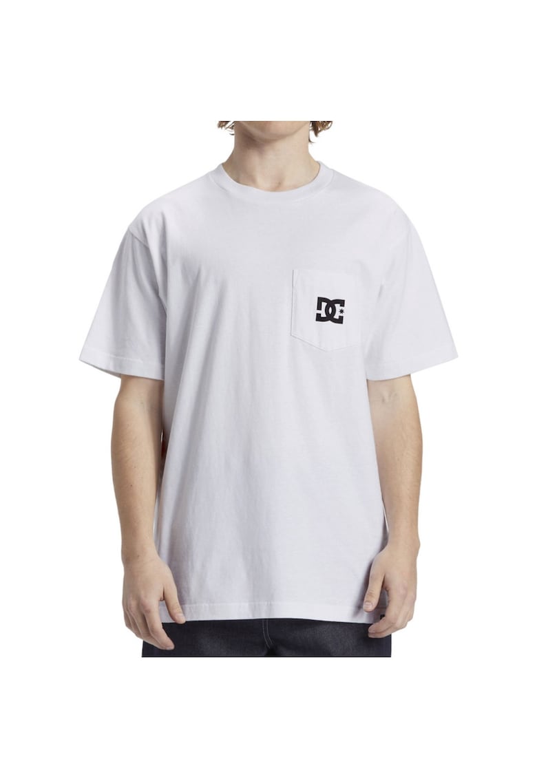 Tricou barbati bumbac STAR POCKET ALB