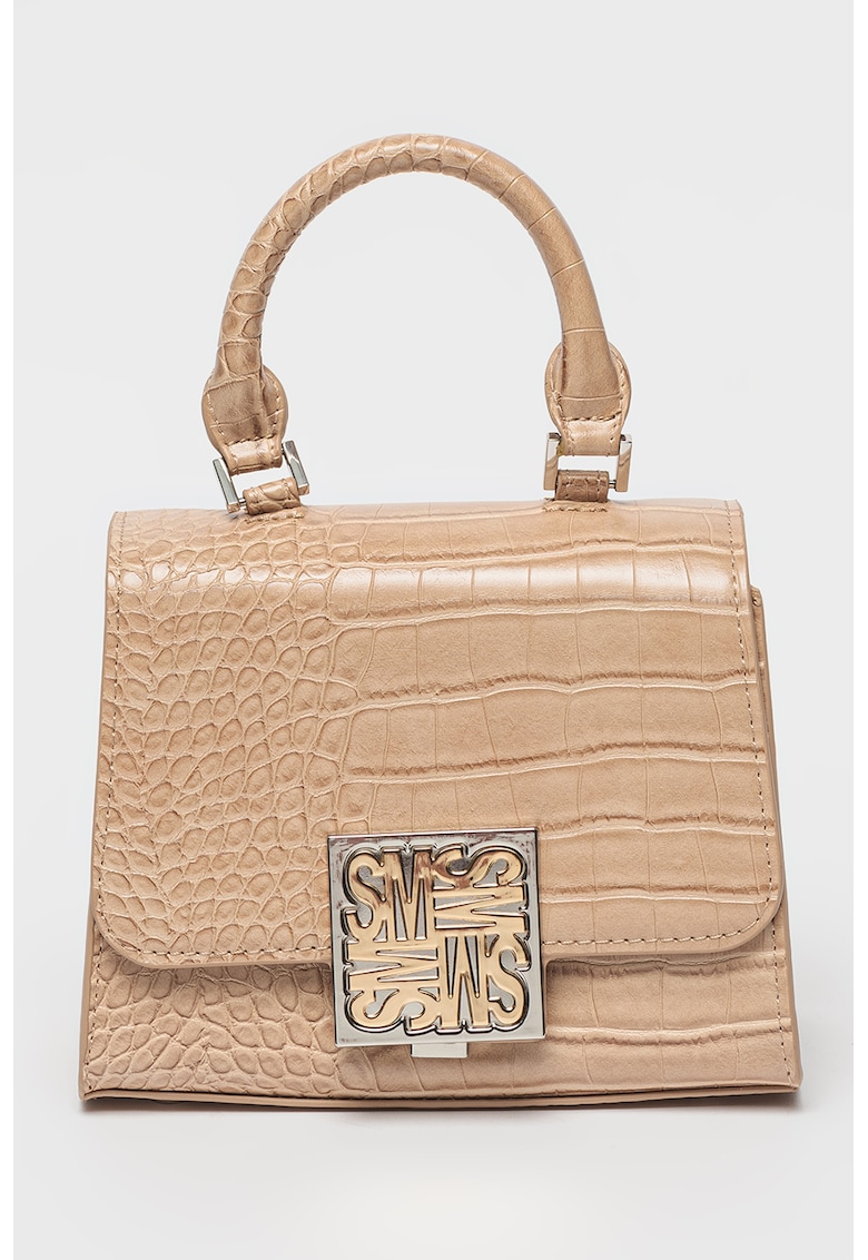 Geanta crossbody cu aspect de piele de crocodil Bjanae