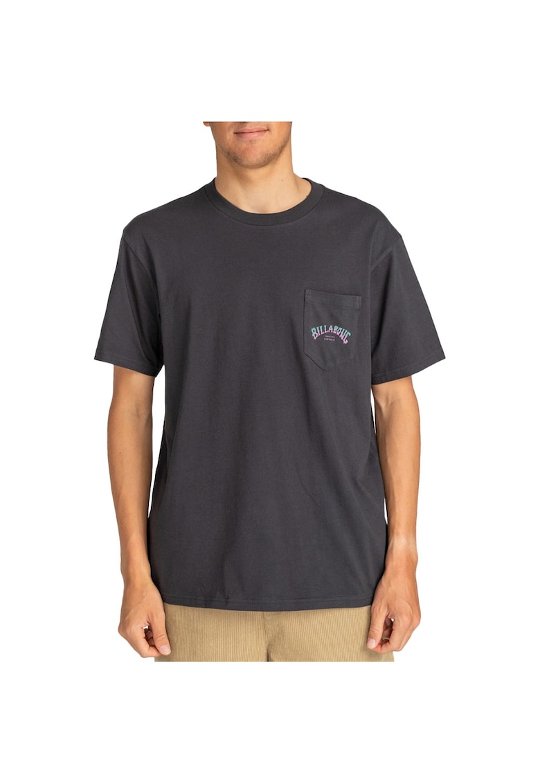 Tricou barbati bumbac STACKED ARCH NEGRU