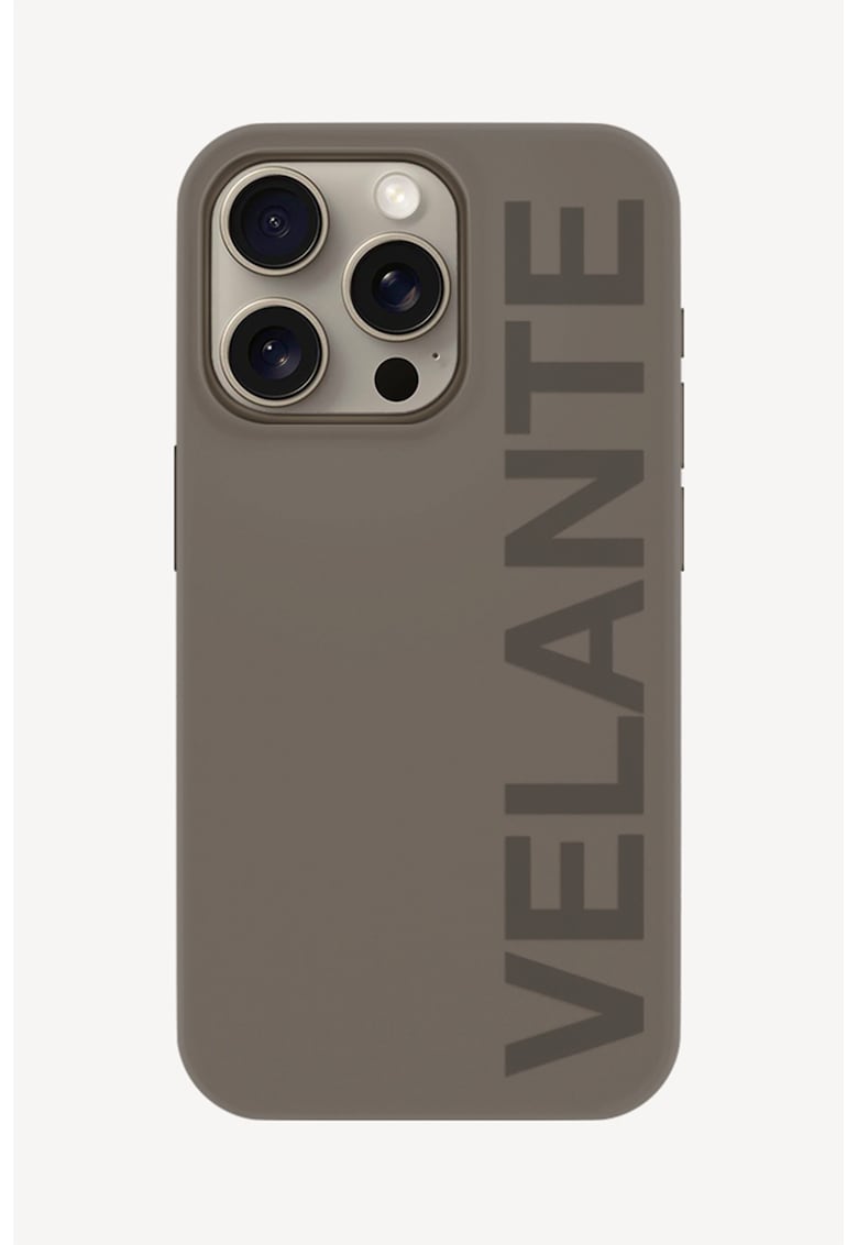 Velante Officiale Husa unisex cu imprimeu logo pentru Iphone 15 Pro - Gri inchis
