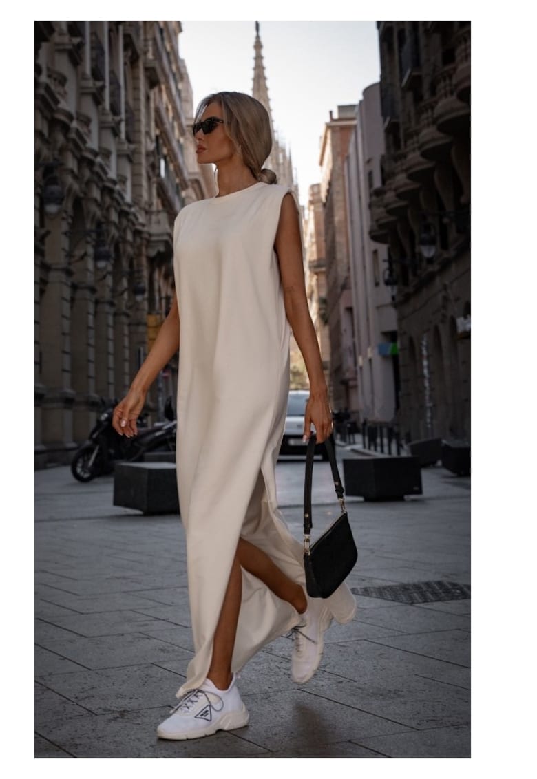 Rochie dama - maxi cu umeri - Poliester