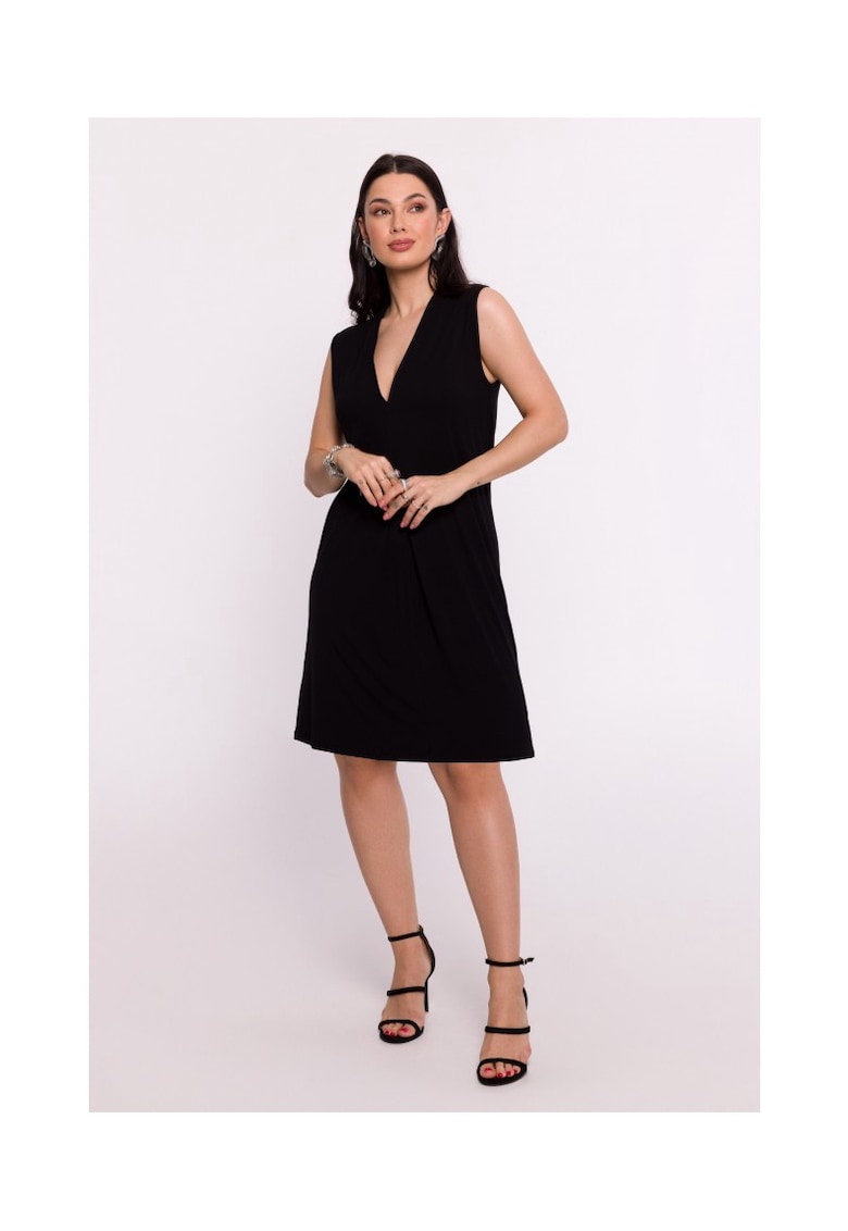 Rochie din vascoza cu pliu scurt -