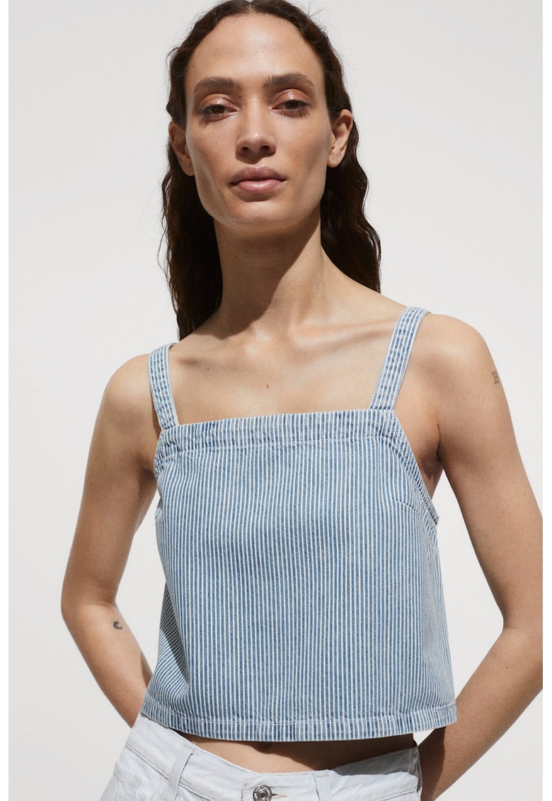 Top crop din denim Ibiza