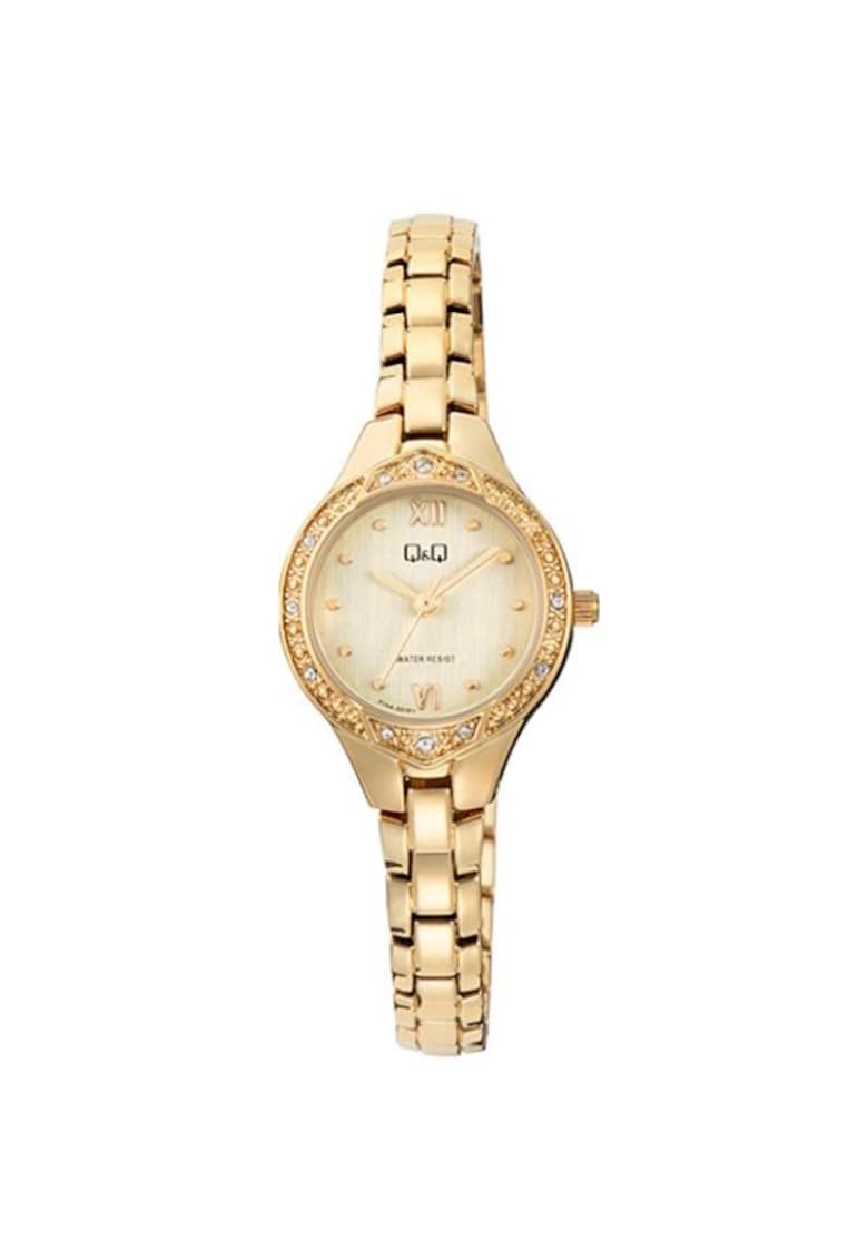 Ceas dama F14A-001PY - bratara aurie - cadran micut si delicat