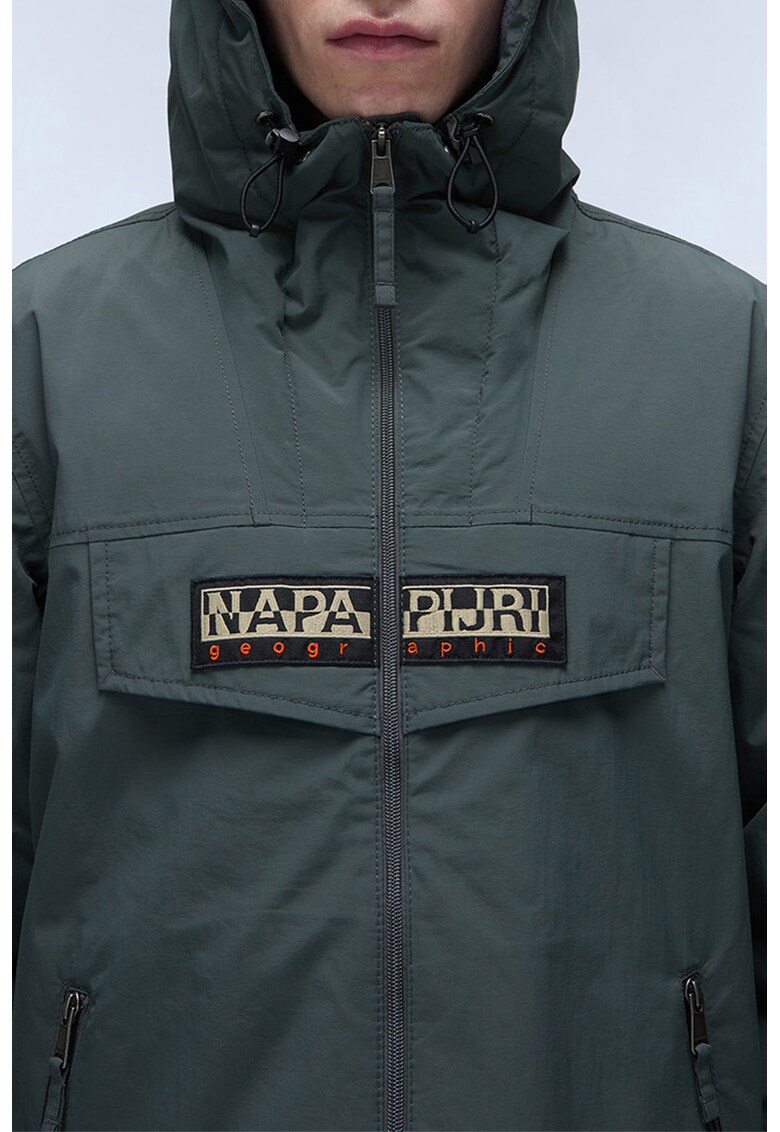 Jacheta usoara fara inchidere cu buzunare cu fermoar Rainforest - Verde