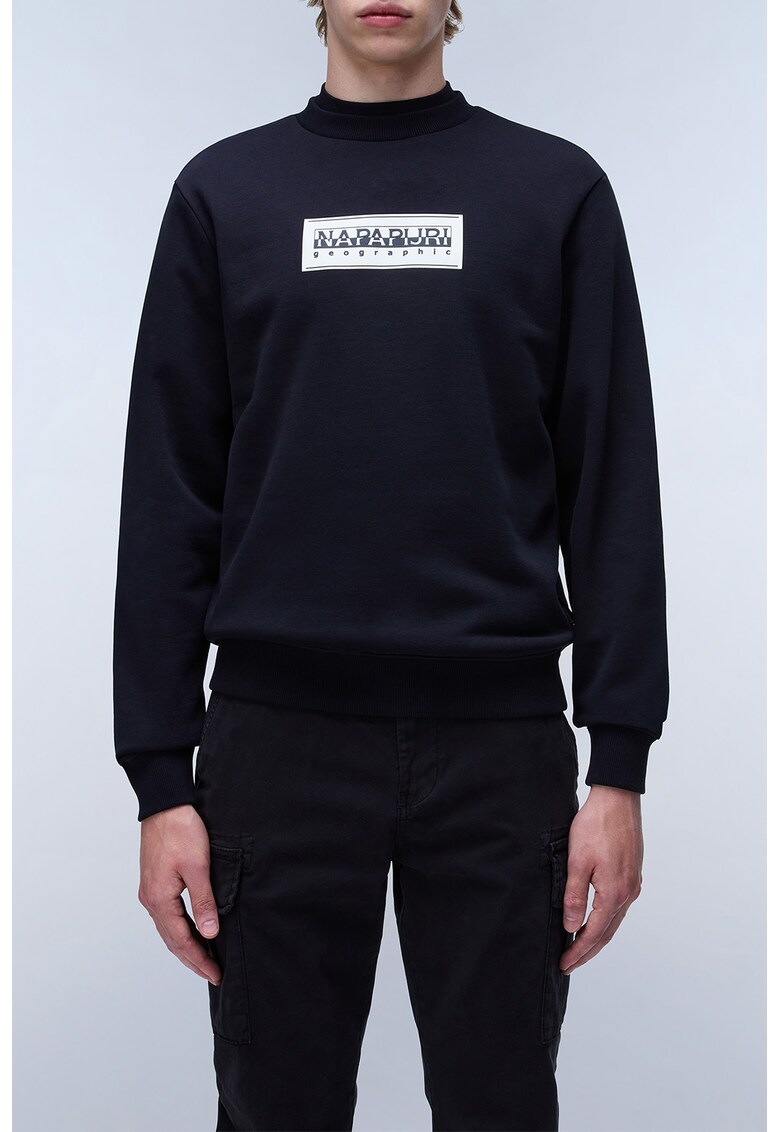 Bluza de trening cu decolteu la baza gatului - Negru