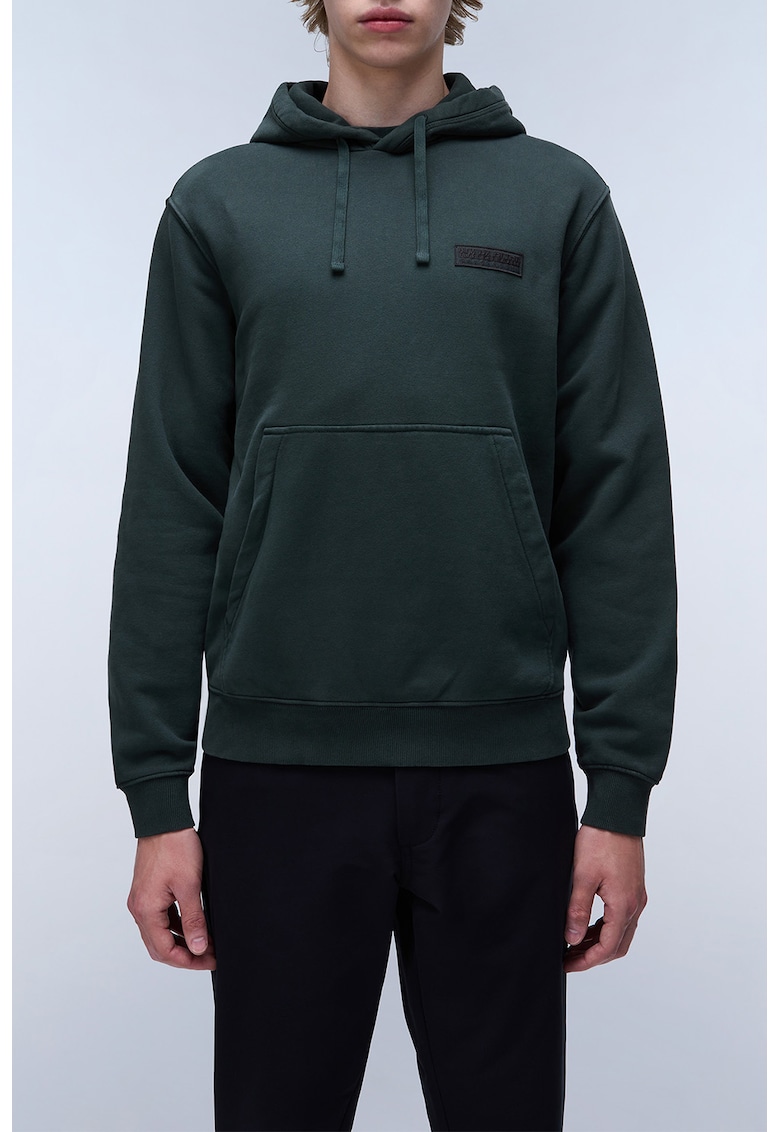 Hanorac cu buzunar kangaroo - Verde padure