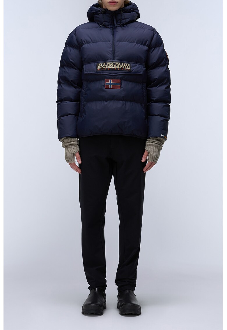 Geaca matlasata fara inchidere cu logo Rainforest - Bleumarin