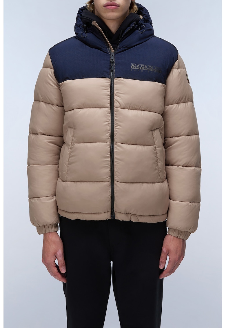 Geaca cu vatelina - gluga si aspect matlasat Hornelen