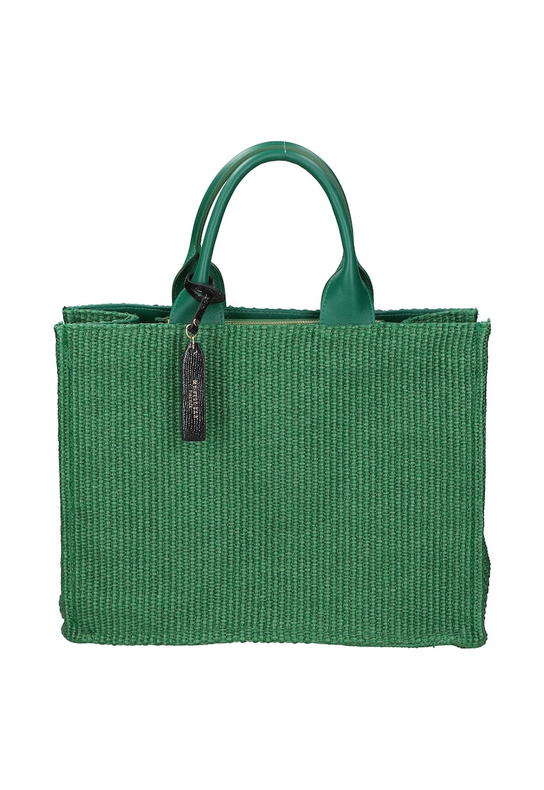 My-Best Bag Geanta de piele si material textil cu maner