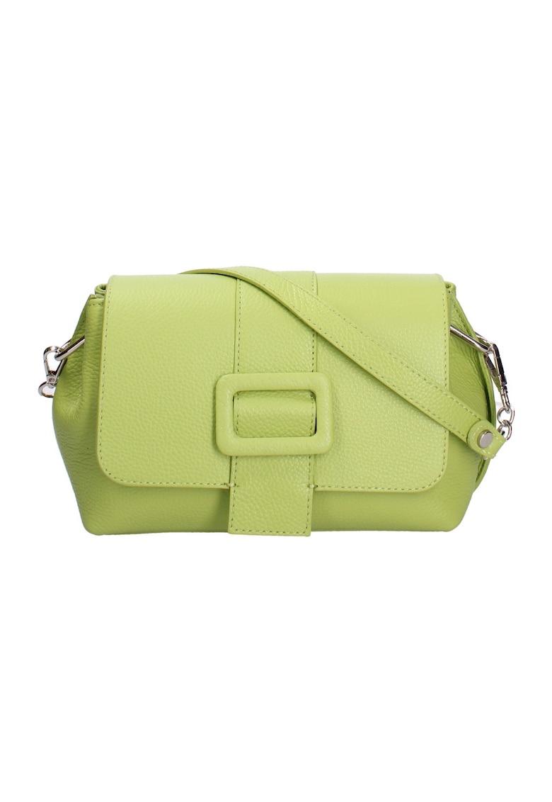 Geanta crossbody de piele cu clapa