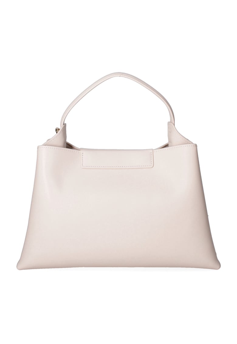 Geanta de piele cu maner si bareta detasabila - Bej