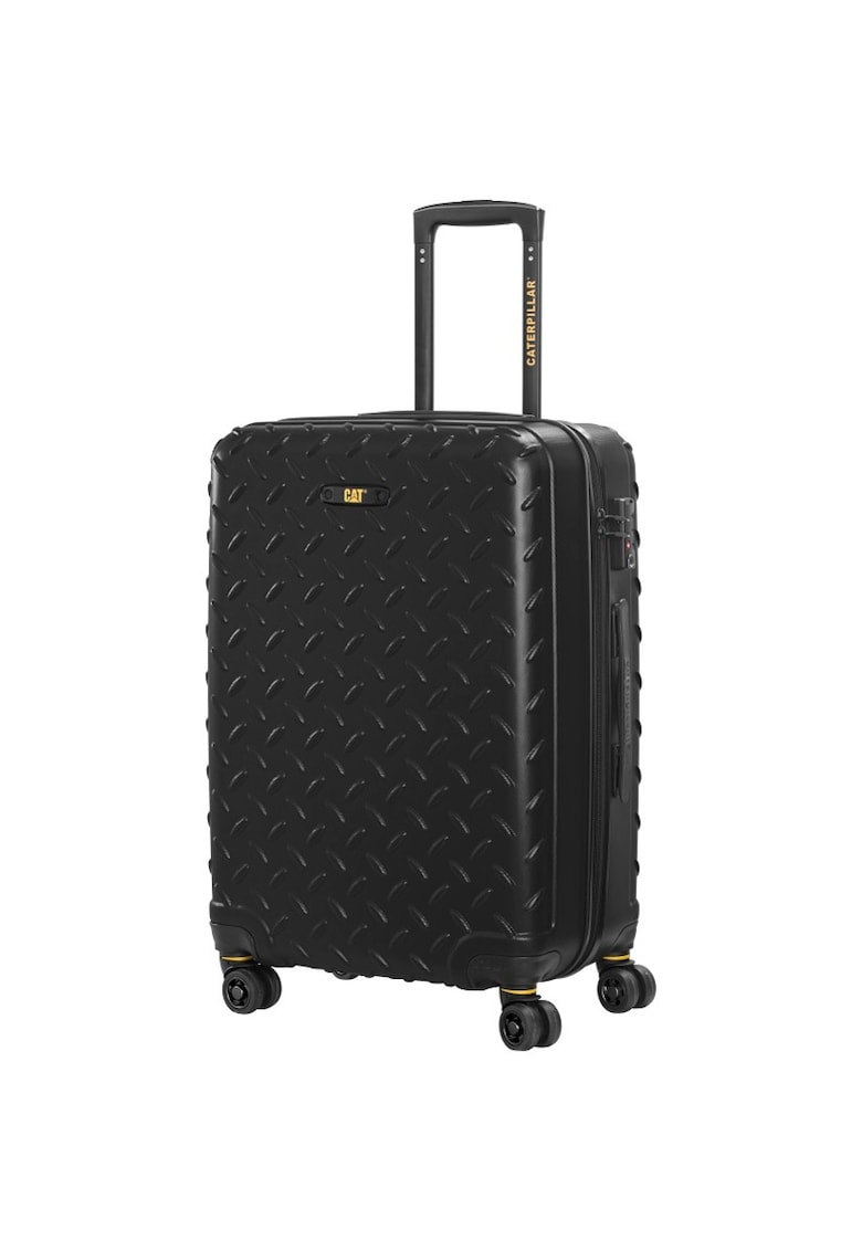 Troler  Industrial Plate - 44 x 27 x 65 cm (Lxlxh) - 59L - 4 roti duble cu rotatie 360° - ABS - negru Troler  Industrial Plate - 44 x 27 x 65 cm (Lxlxh) - 59L - 4 roti duble cu rotatie 360° - ABS - negru