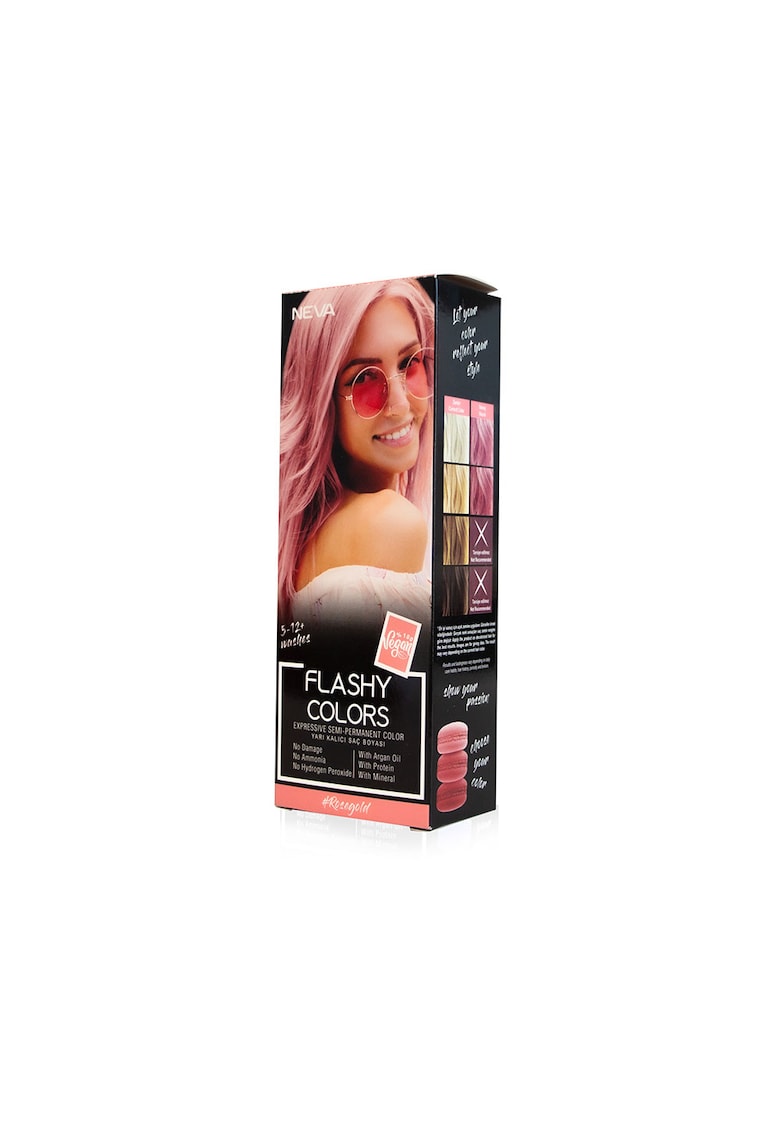 Flashy Colors Rose Gold - Nuantator semipermanent - roz auriu - 100% vegan - 100 ml Flashy Colors Rose Gold - Nuantator semipermanent - roz auriu - 100% vegan - 100 ml