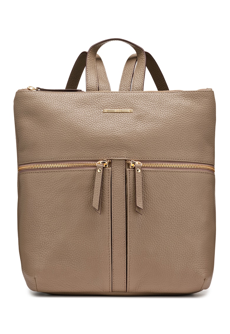 Rucsac din piele cu buzunare cu fermoar Irenie