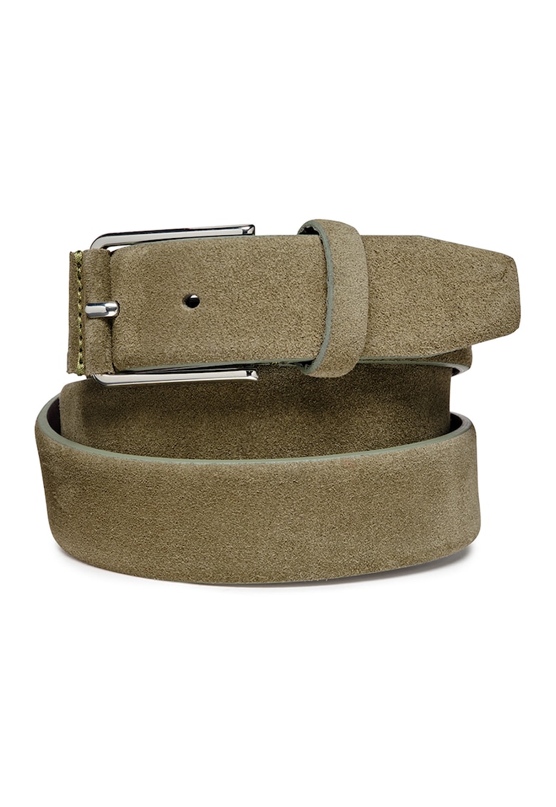 Curea de piele intoarsa cu catarama metalica