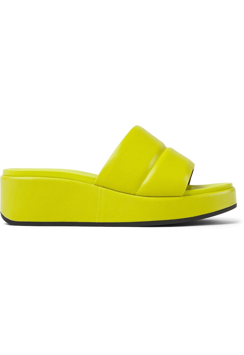 Papuci cu toc wedge din piele Misia