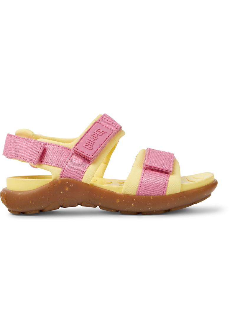 Sandale cu velcro si model colorblock Wous