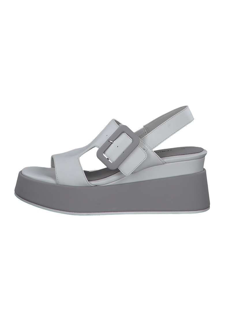 Sandale din piele ecologica cu talpa wedge