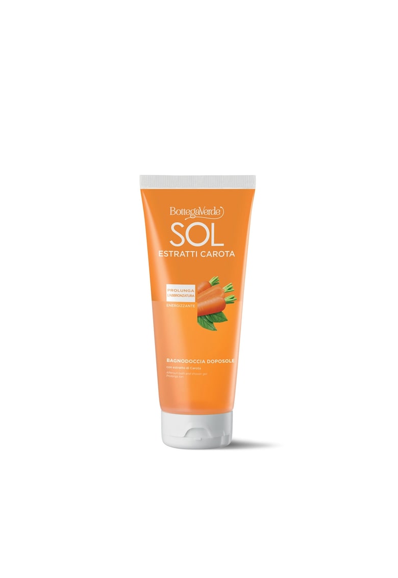 Gel de Dus Dupa Plaja cu Extract de Morcov - Sol Estratti - Curata - Hidrateaza si Revitalizeaza Pielea - Cu Textura Delicata si Efect Racoritor - Ideal pentru Ingrijirea Pielii Dupa Expunerea la Soare - 200 ml