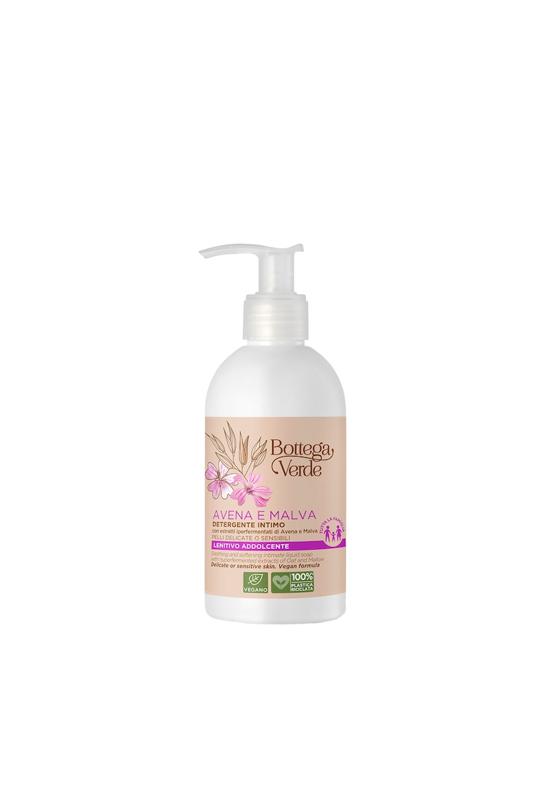 Sapun pentru igiena intima - calmant - cu extracte hiperfermentate de ovaz si nalba - Avena e Malva - 250 ML -