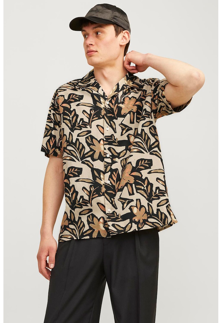 Camasa relaxed fit din lyocell si bumbac